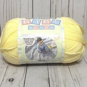 Bernat Baby Sport Color Soft Yellow 100% Acrylic 10.5 oz 1 Skein of Yarn